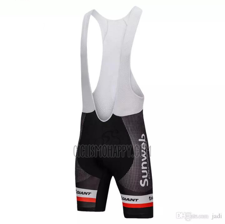 Sunweb Cycling Jersey Bib Short 2018 Short Sleeve Gray and Black